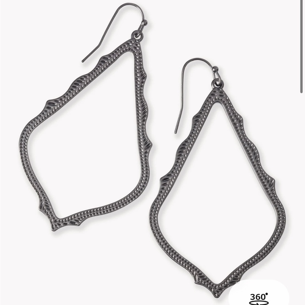Kendra Scott Black Open Frame Earrings
